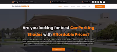 Parking Site Landing Page in Saudi Arabia