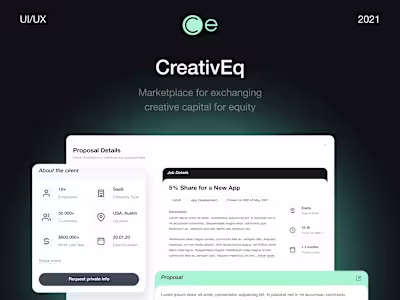 CreativEq — creative capital marketplace : Web service
