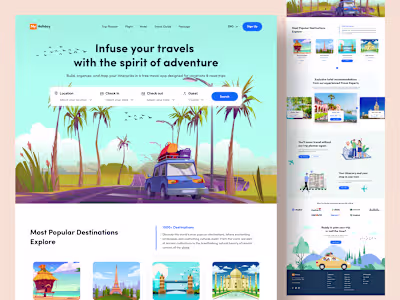 My Holiday - Travel Website Landing Page
