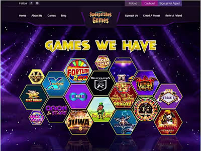 🎮 Sweepstake Games Landing Page