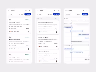 Project Management – Mobile Responsive A concept for a proje...