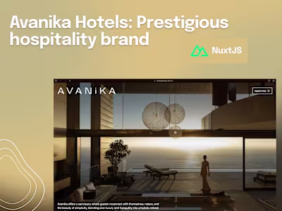 Frontend Developer: Avanika Hotels Company Website 