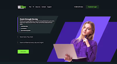 MiFiber Website Design
