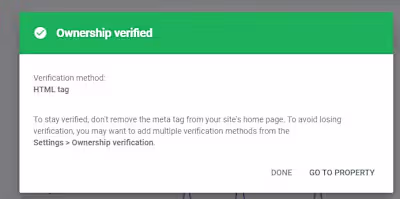 Shopify google ownership verification