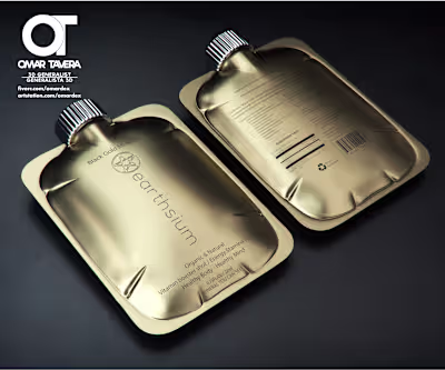 Earsium water pouch mockup