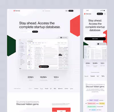Harmonic Landing Page