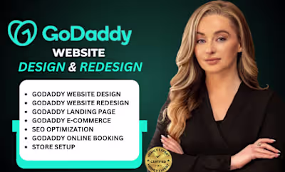 I will design godaddy website redesign godaddy website, godaddy…