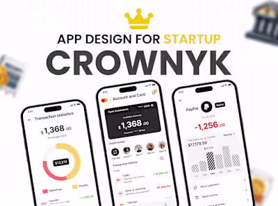 ✨ Fintech & Banking Mobile App UI/UX Design - Crownyk :: Behance