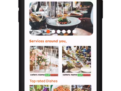 catering app design in IOS