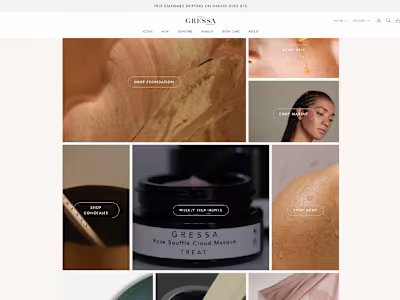 Shopify Storefront Customization for Gressa Skin