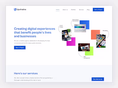 Upstraline Creative – Modern Agency Website