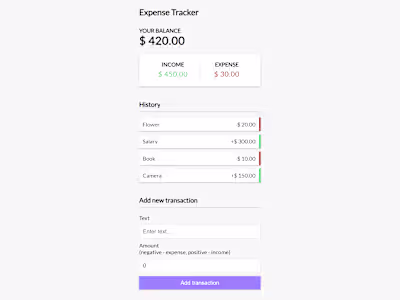 expense tracker react