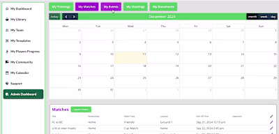 Football Coaching Management Web App Development