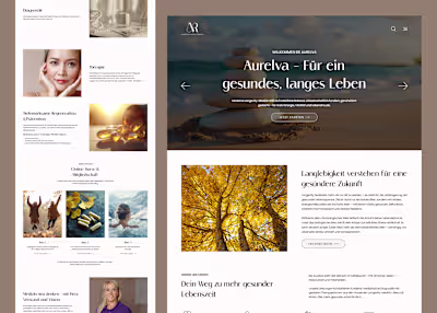 Aurelva – Longevity Website Design