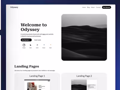 Odyssey Astro Theme | A Marketing Website Theme for Startups an…