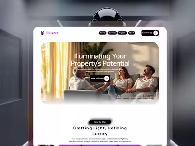 Lighting installation agency portfolio website