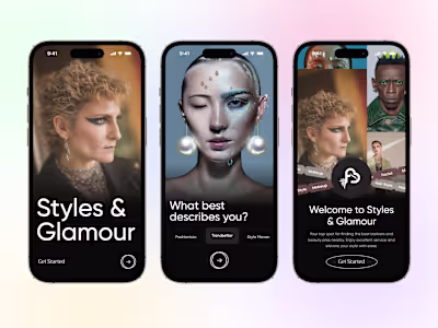 Beauty & Grooming App Onboarding UI