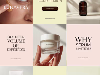 Clean Minimal Skincare Instagram Feed