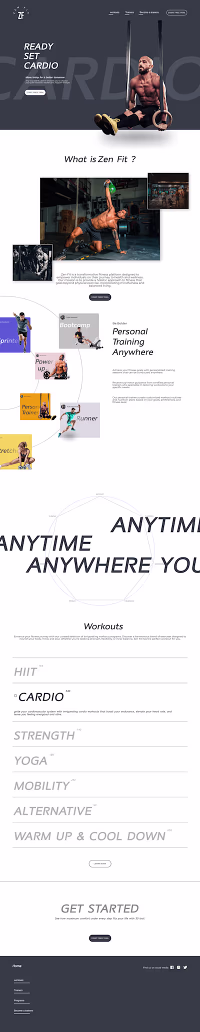 Zen Fit: Website Concept for a Modern Fitness Platform