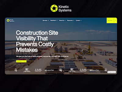 Kinetic Systems - Framer Website Development + Rebranding