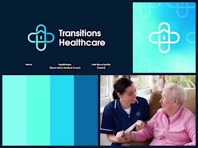 Transitions Healthcare Logo Design 💙 Design that feels like...