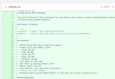 Built a tablet-style POS prototype