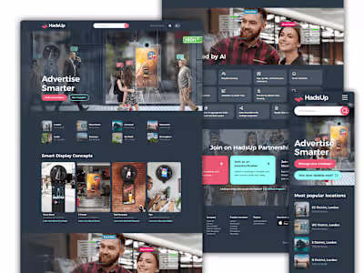 HadsUp Website and App Design