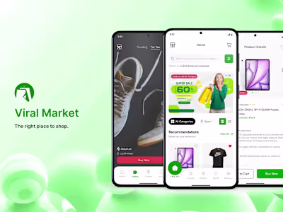 Viral Market eCommerce App Design