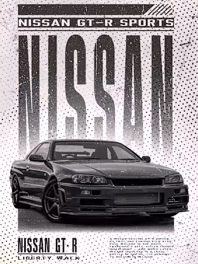 NISSAN GT-R  Poster
