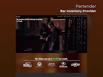 Partender - Bar Inventory, Online Ordering