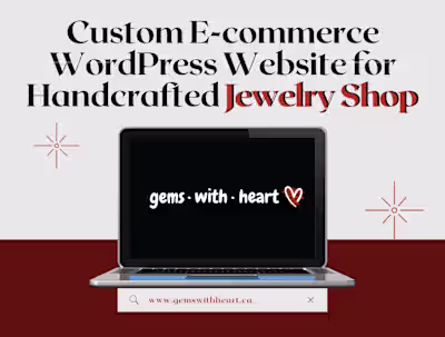 Custom E-commerce WordPress Website for Handcrafted Jewelry Shop