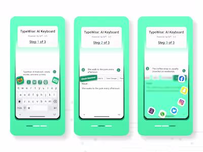 AI Keyboard App Onboarding
