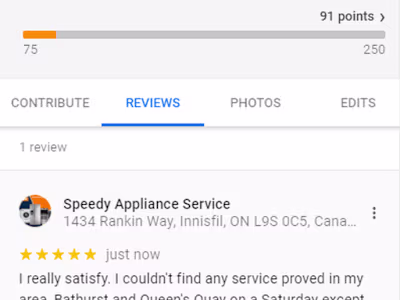 Review or feedback collection gmb