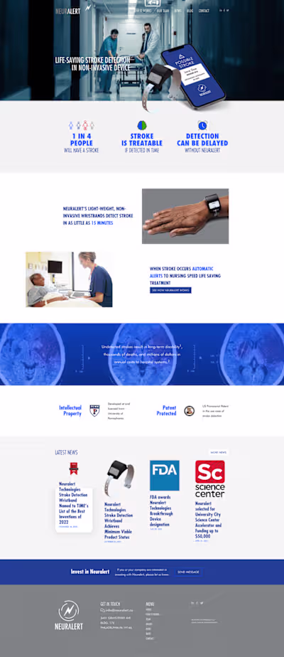 Responsive Website Design for Medical Startup