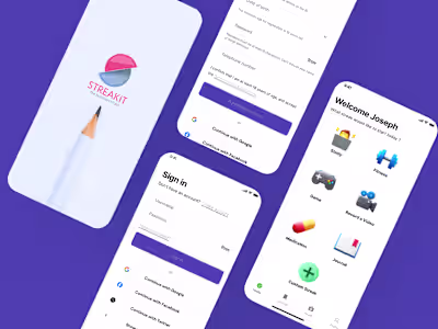Habit Building App Interface