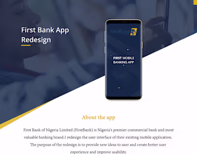 First bank mobile banking app :: Behance