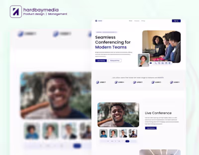 Landing page design, web design, product design,