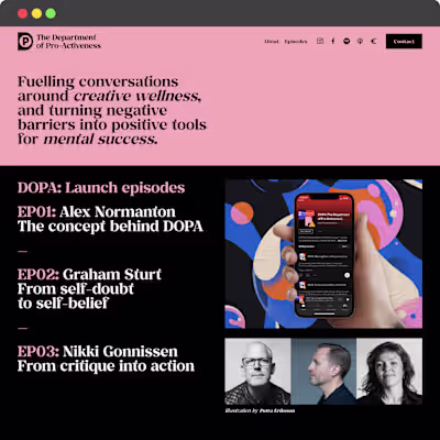 The Department of Pro-Activeness - Squarespace Web Design