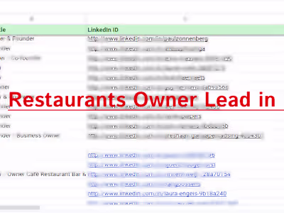 Restaurants Owner Lead in USA