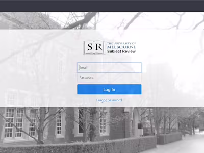 University of Melbourne Subject Review Website