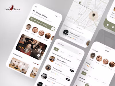 Hair Salon App Design