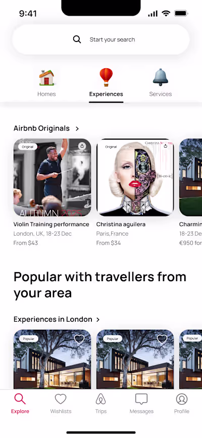 Airbnb Mobile app Screens Design, Latest version