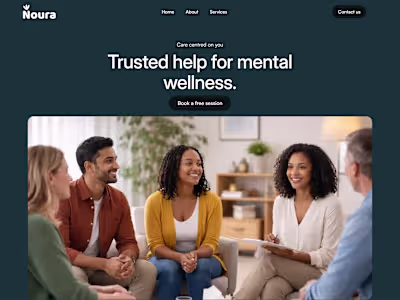 Noura – Mental Health & Therapy Website (Webflow)