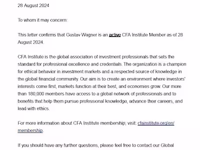 CFA Membership Verification Letter 2024/25