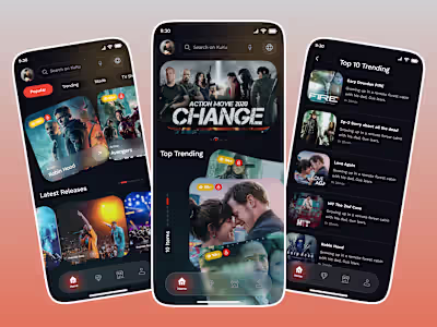 Cinematic OTT Mobile Experience UI Design