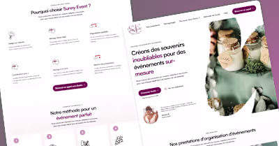 Sunny Event || Landing Page Design || Figma to Webflow || Fr...