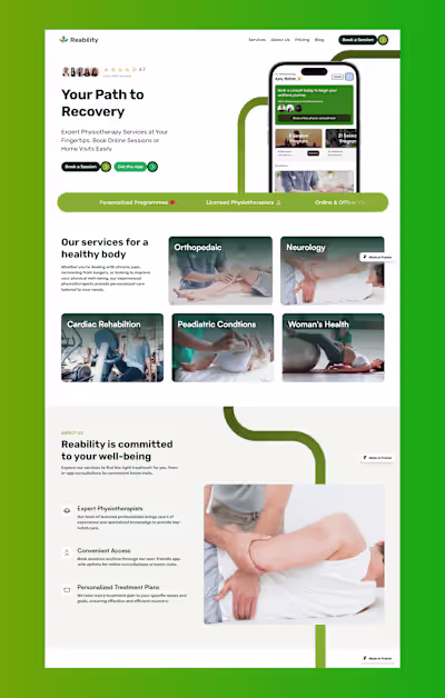 ReabilityCare Landing Page