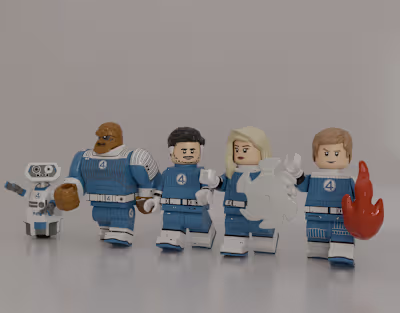 Custom Fantastic 4 Printable LEGO Models