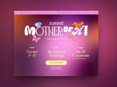 Mother of AI Conference: Webflow Landing Page 