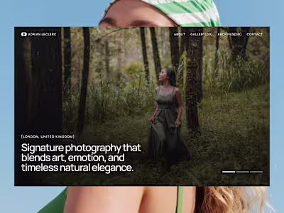 Douceur - Framer Photography Template